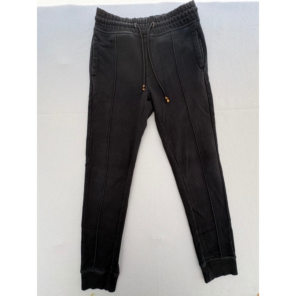 Goodfellow & Co Mens Small Black Pintuck Jogger Sweatpants Drawstring Fleece S - Picture 3 of 10